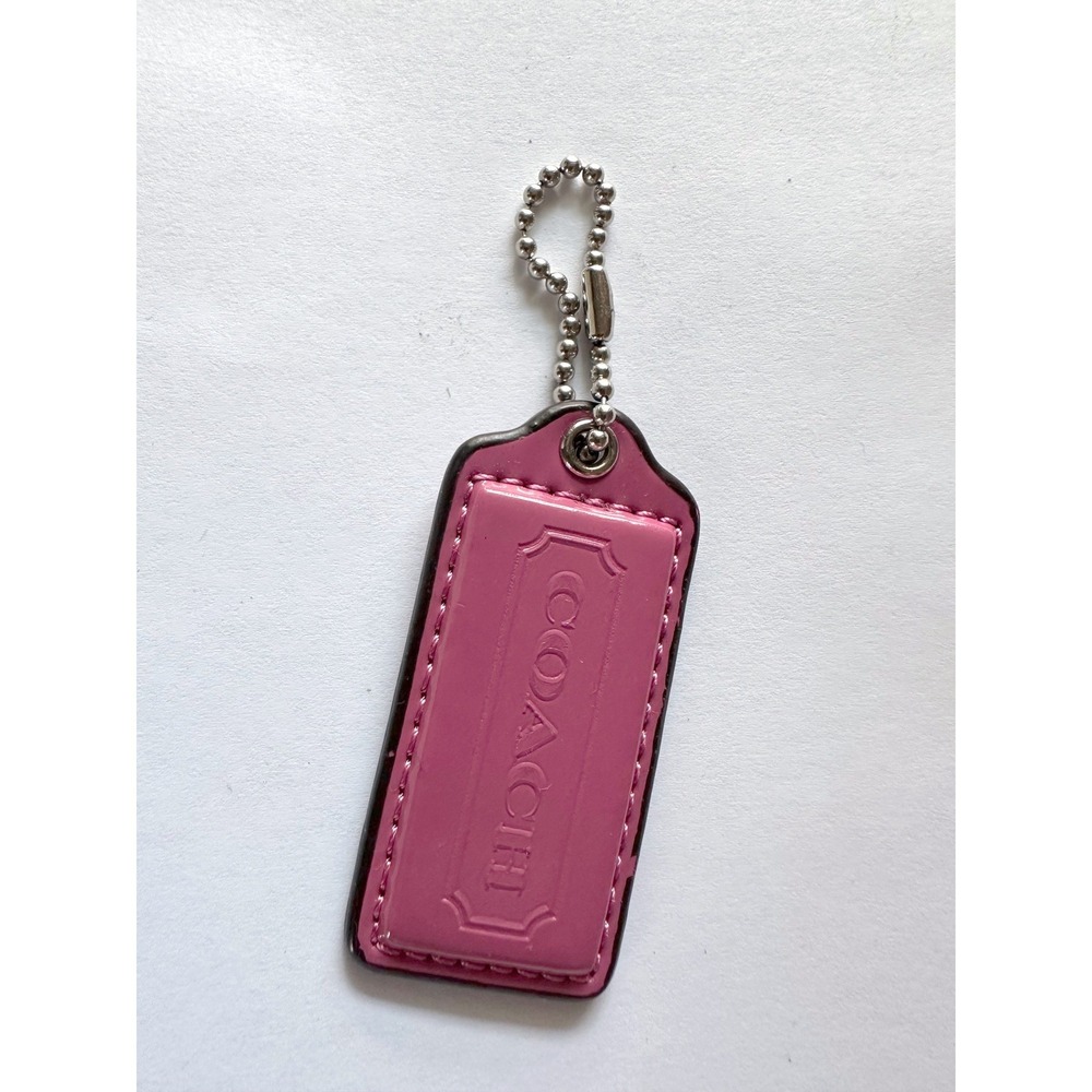 Coach 2" Patent Leather Hangtag Pink
